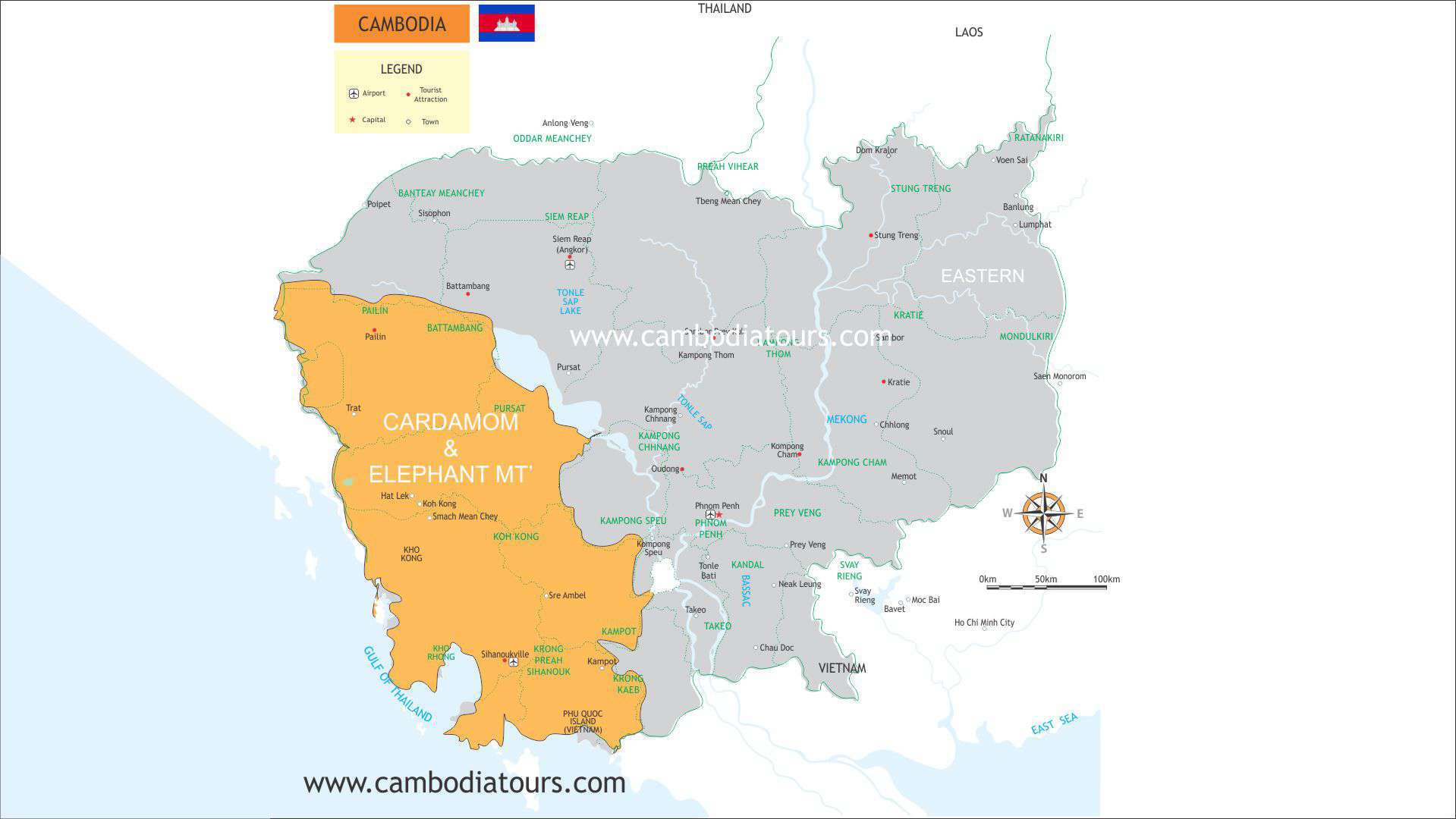 Cardamom Cambodia Travel Map 9b420